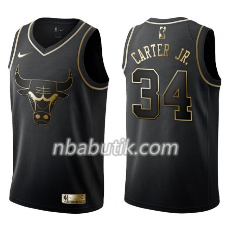 NBA Mænd Trøje Chicago Bulls Wendell Carter Jr. 34 Nike Sort Golden Edition Swingman